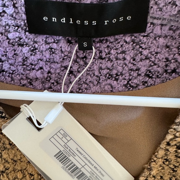 Endless Rose Purple and Tan Textured Dress - Picture 4 of 4